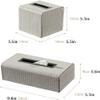 WAGMY Multifunctional Tissue Box Holder Modern Tissue Box Tissue Holder Rectangular Cube Cover PU Leather Paper Box Cover for Home Car Hotel Beige Facial Tissue Box Cover(1) view 2