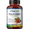 FineLand Multi-Vimin Daily Complete 22 Vitamins Plus 42 Fruits, Vegetables and Herbs with Enzymes, Probiotics and Full Spectrum Minerals 60 Vegan Capsules view 1
