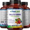 FineLand Multi-Vimin Daily Complete 22 Vitamins Plus 42 Fruits, Vegetables and Herbs with Enzymes, Probiotics and Full Spectrum Minerals 60 Vegan Capsules view 4