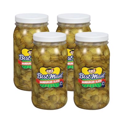 Best Maid Hamburger Slices 80oz Pickles (4 Pack)