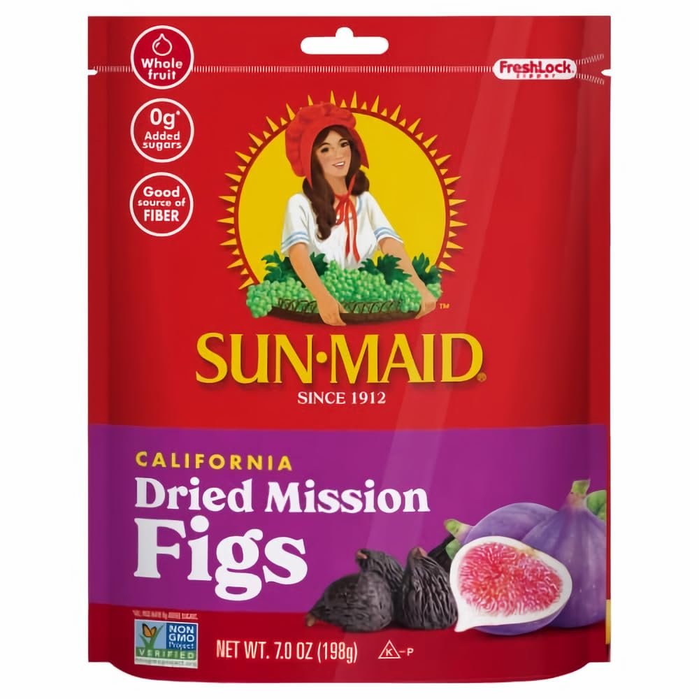 Sun-Maid California Dried Mission Figs (Pack of 4)