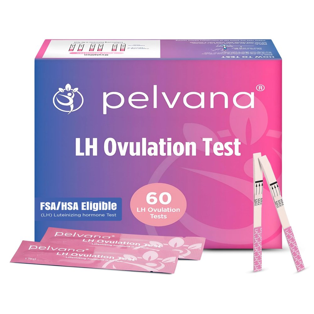 Pelvana 60 LH Ovulation Test KitEasy to UseIdentify Peak Fertility Days for a Greater Chance at Conception, Ideal for Women Trying to Conceive Naturally, 60 Test Strips Pack