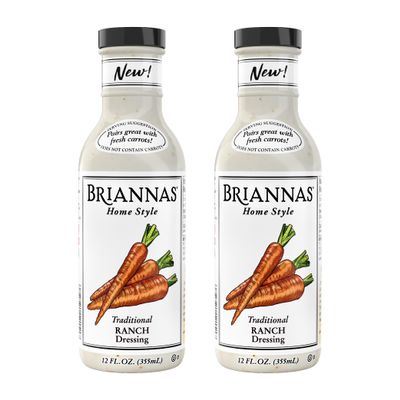 BRIANNAS - Home Style Classic Traditional Ranch Dressing - Fine Salad Dressing made with Premium Ingredients - Gluten Free and Kosher Salad Dressing - 12 oz. Bottles - 2 Pack
