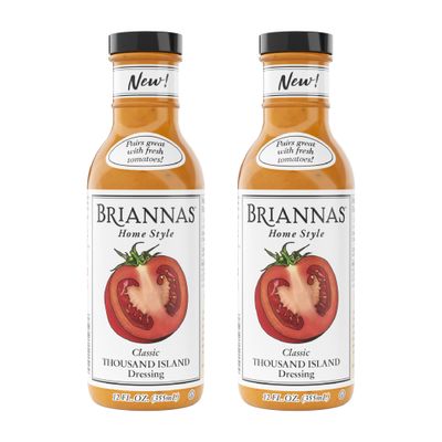 BRIANNAS - Home Style Thousand Island Dressing - Fine Salad Dressing made with Premium Ingredients - Gluten Free and Kosher Salad Dressing - 12 oz. Bottles - 2 Pack