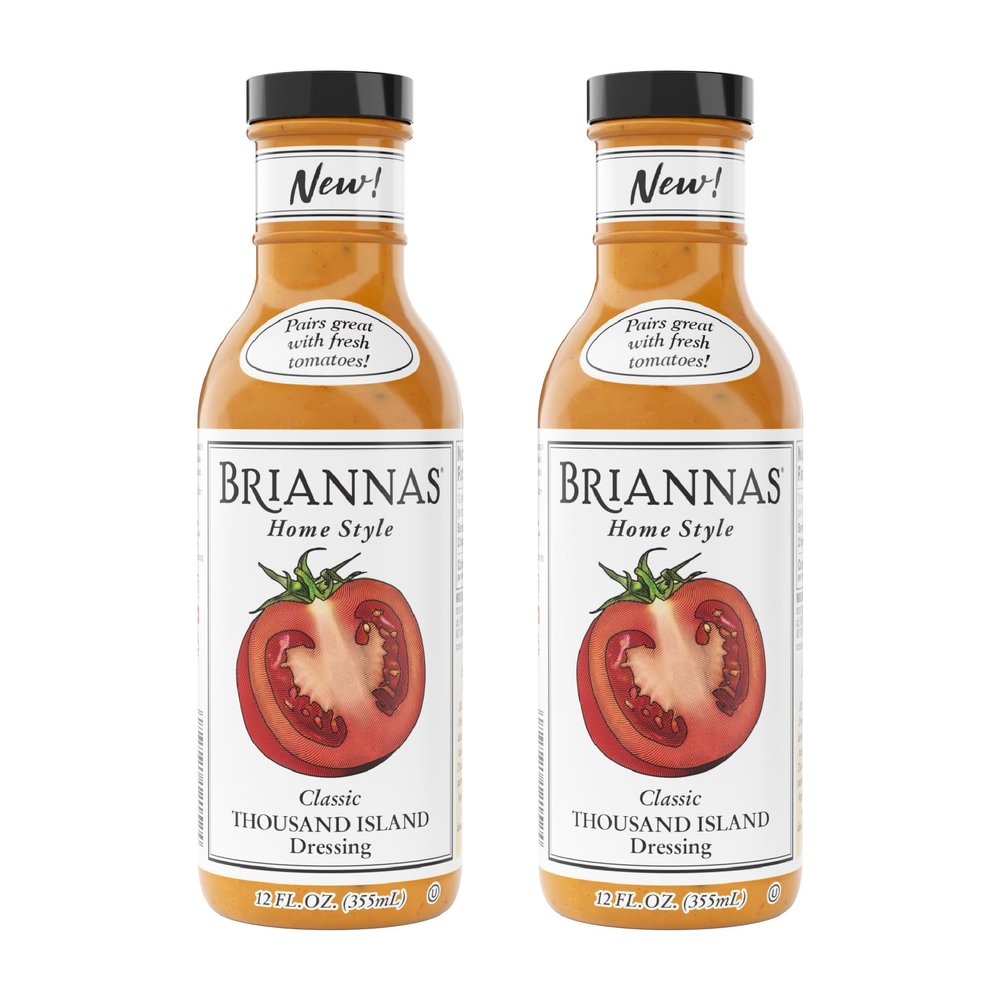BRIANNAS - Home Style Thousand Island Dressing - Fine Salad Dressing made with Premium Ingredients - Gluten Free and Kosher Salad Dressing - 12 oz. Bottles - 2 Pack