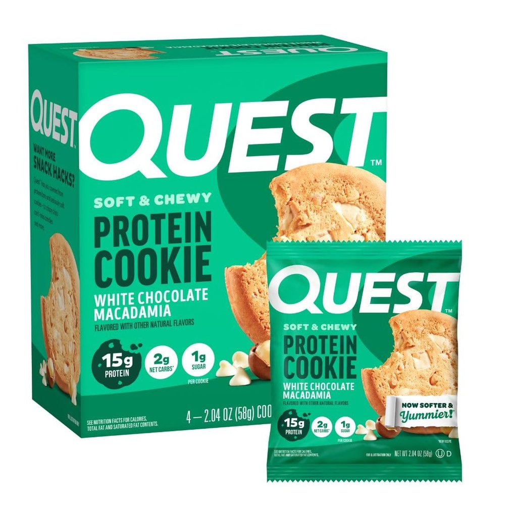 Quest Nutrition White Chocolate Macadamia Protein Cookie, 4 Count