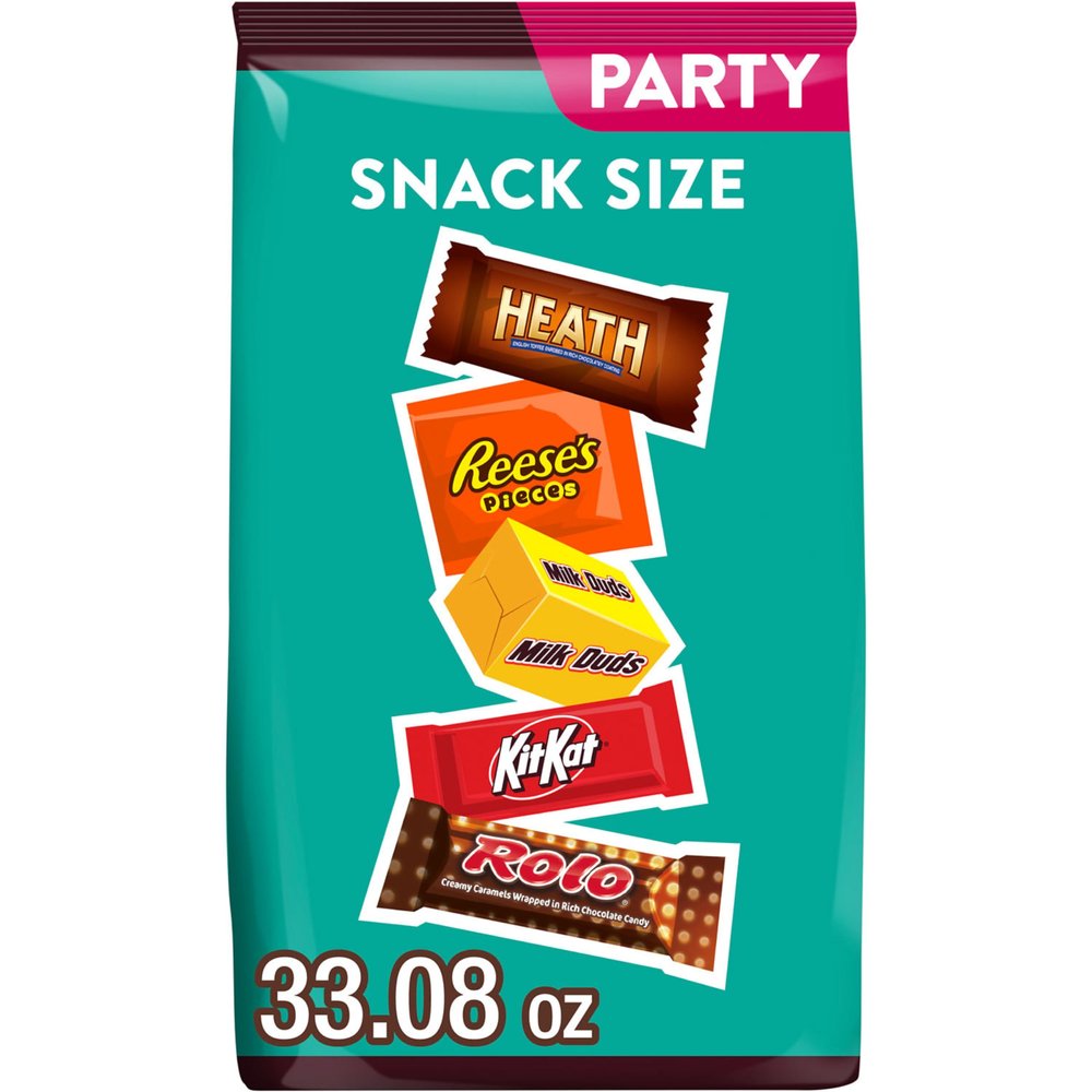 HERSHEY'S Assorted Flavored Snack Size, Candy Party Pack, 33.08 oz