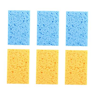 Baluue 6pcs Decontamination Cleaning Sponge Pads Dishwashing Scrubber for Kitchen Use High Absorbency Design for Efficient Cleaning of Pots Pans and Dishes