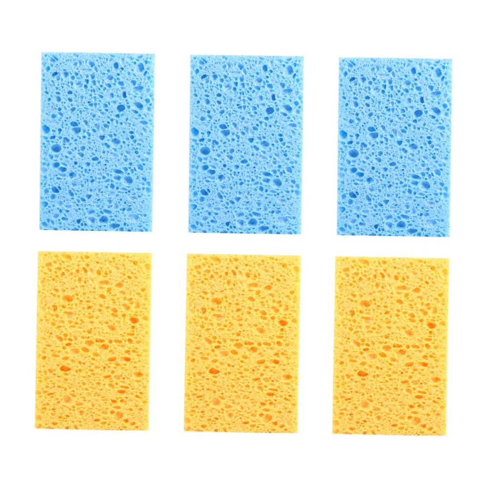 Baluue 6pcs Decontamination Cleaning Sponge Pads Dishwashing Scrubber for Kitchen Use High Absorbency Design for Efficient Cleaning of Pots Pans and Dishes