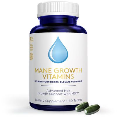Mane Growth Hair Vitamins - Supports Healthy Hair - All Natural MSM biotin Vitamins for Women & Men Supports Faster Hair Growth, May Reduce Loss & Thinning, Extra Strength 30 Day Supply