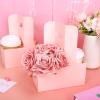 Whaline Mother's Day Light Pink Kraft Flower Gift Bags 20 Pcs Drink Carriers with Handle to 2 Cup Floral Wrap Packing Box Paper Holder Baskets for DIY Crafts Wedding Valentine's Day Birthday Party view 4
