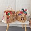 REDYY Wicker Suitcase Decorative House Rattan Basket with Handle Food Storage Box for Picnics and Family Gatherings view 2