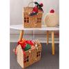 REDYY Wicker Suitcase Decorative House Rattan Basket with Handle Food Storage Box for Picnics and Family Gatherings view 3