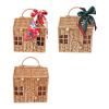 REDYY Wicker Suitcase Decorative House Rattan Basket with Handle Food Storage Box for Picnics and Family Gatherings view 4