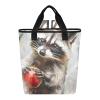 Bokkoy Watercolor Raccoon Insulated Cooler Bag with Ice PackLarge Capacity Waterproof Thermal Lunch BagReusable Cooler Bags for Picnic, Travel view 1