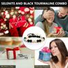 ANAYA AGATE Black Tourmaline Selenite Bracelet for Women & Men Protection Healing Crystal Bracelet 8mm Gemstone Beaded Adjustable Bracelets Pulseras Para Hombres Mujer Stocking Stuffers view 4