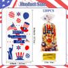 4th of July Treat Bags, 120 PCS Patriotic Cellophane Bags, Plastic Clear Red White Blue Candy Cookie Gift Goodie Snack Bag with Twist Tie for Independence Day 4th Fourth of July Party Favors Supplies view 2