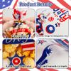 4th of July Treat Bags, 120 PCS Patriotic Cellophane Bags, Plastic Clear Red White Blue Candy Cookie Gift Goodie Snack Bag with Twist Tie for Independence Day 4th Fourth of July Party Favors Supplies view 3