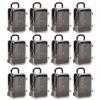 Surakey 12 Pack Mini Suitcase Boxes Plastic Candy Small Reception Gift Travel Case for Wedding Party Decoration - Suitcase Candy Box Packaging Box Trolley Tiny Suitcase Miniature for Travel, Black view 1