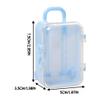 Surakey 12 Pack Mini Suitcase Boxes Plastic Candy Small Reception Gift Travel Case for Wedding Party Decoration - Suitcase Candy Box Packaging Box Trolley Tiny Suitcase Miniature for Travel, Black view 4