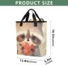Bokkoy Watercolor Cute Raccoon Insulated Cooler Bag with Ice PackLarge Capacity Waterproof Thermal Lunch BagReusable Cooler Bags for Picnic, Travel view 3