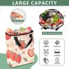Bokkoy Red Strawberries Insulated Cooler Bag with Ice PackLarge Capacity Waterproof Thermal Lunch BagReusable Cooler Bags for Picnic, Travel view 4