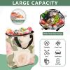 Bokkoy White Roses Insulated Cooler Bag with Ice PackLarge Capacity Waterproof Thermal Lunch BagReusable Cooler Bags for Picnic, Travel view 4