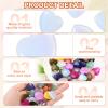PATIKIL Heart Crystals Stone, 20 Pcs Natural Crystal Polished Love Gemstone Rose Quartz Pocket Bulk Set Balancing Meditation Gifts for Mother Women Birthday, Colorful White view 3