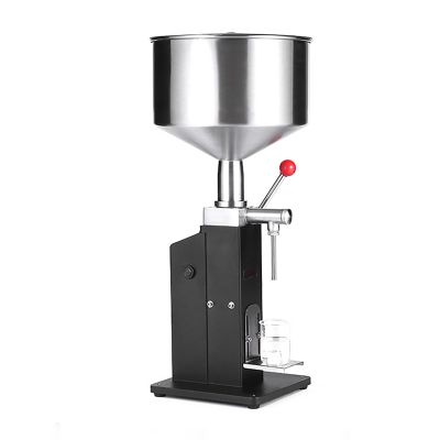 TREEYX Manual Paste Filling Machine, Adjustable 5-110ml Bottle Filling Machine, Stainless Steel Liquid Filling Machine with Scale and Removable Stand