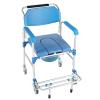 Commode Chair,Rolling Commode and Shower Chair with Wheels and U-Shaped Cushion,330Lbs Load Capacity,Bedside Commode Toilet Shower Chair for Elderly and Disabled view 1