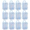 12 Pack Mini Suitcase Boxes Plastic Candy Small Reception Gift Travel Case for Wedding Party Decoration - Suitcase Candy Box Packaging Box Trolley Tiny Suitcase Miniature for Travel, Blue view 1