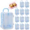 12 Pack Mini Suitcase Boxes Plastic Candy Small Reception Gift Travel Case for Wedding Party Decoration - Suitcase Candy Box Packaging Box Trolley Tiny Suitcase Miniature for Travel, Blue view 3