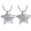 Minicremation Cremation Jewelry Star Urn Necklaces for Ashes for Women Men Stainless Steel Star Shape Funeral Memorial Ash DIY Personalized Engraved Urn Necklaces Jewelry view 1