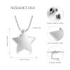 Minicremation Cremation Jewelry Star Urn Necklaces for Ashes for Women Men Stainless Steel Star Shape Funeral Memorial Ash DIY Personalized Engraved Urn Necklaces Jewelry view 2
