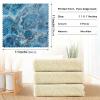 Marble Stone Blue Microfiber Kitchen Towels Set of Tea Towels Microfiber Cleaning Cloths Decorative Camping Quick Dry toallas para la cocina 11x11in 6 Piecing view 3