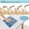 Marble Stone Blue Microfiber Kitchen Towels Set of Tea Towels Microfiber Cleaning Cloths Decorative Camping Quick Dry toallas para la cocina 11x11in 6 Piecing view 4