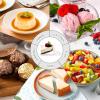 FYSUIMU 100Pcs 3.5Inch Clear Plastic Square Dessert Plates with Spoons Disposable Cake Plates Small Salad Appetizer Tasting Tray for Wedding Birthday Reception view 3