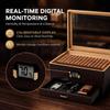Woodronic Spanish Cedar Cigar Humidor, Glass Top Desktop Cigar Humidors with Digital Hygrometer Accessory Drawer Cigar Box for 50-80 Cigars, Cedar Wood Tray, Divider, 2 Boveda 72%, Cigar Gifts for Men view 4