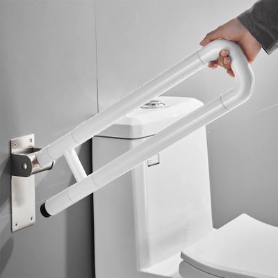 Bathroom Grab Rail Toilet Grab Bar Safety Folding Armrest Safety Rail Support Rail, Standard Rail Aid for Elderly, Handicapped, Disabled Handrail