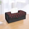 HBJWOV Car Tissue Box Folding Tissue Holder Car Tissue Box Household Leather Tissue Box view 3