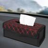 HBJWOV Car Tissue Box Folding Tissue Holder Car Tissue Box Household Leather Tissue Box view 4