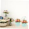 HOLIDYOYO 5pcs Portable Flower Bouquet Bags with Handle Random Color for Floral Arrangements Bouquet Packaging and Wrapping view 2