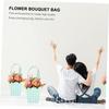 HOLIDYOYO 5pcs Portable Flower Bouquet Bags with Handle Random Color for Floral Arrangements Bouquet Packaging and Wrapping view 3