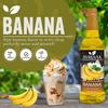 Banana Syrup by Syruvia 6-Pack, 25.4 fl oz, Wholesale Coffee Syrup Shops, Cafes, Baristas, Bistros, & Beverage Bars, Bulk Kosher & Gluten-Free view 2