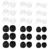 18 Pairs Silicone Ear Bud Replacement Ear Tips for in-Ear Headphones S/M/L Sizes Ear Bud Covers Ear Gels Soft Earphones Earbuds Ear Cushion Ear Bud Tips (Black&Clear) view 1