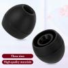18 Pairs Silicone Ear Bud Replacement Ear Tips for in-Ear Headphones S/M/L Sizes Ear Bud Covers Ear Gels Soft Earphones Earbuds Ear Cushion Ear Bud Tips (Black&Clear) view 3