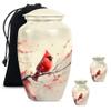 Cardinal Urns for Human Ashes Adult Man, Large Cremation Urn for Human Ashes Female, Companion Urns for 2 Adults, Mini Urn for Ashes(Size - 10inch 1Pcs, 3inch 2Pcs) view 1