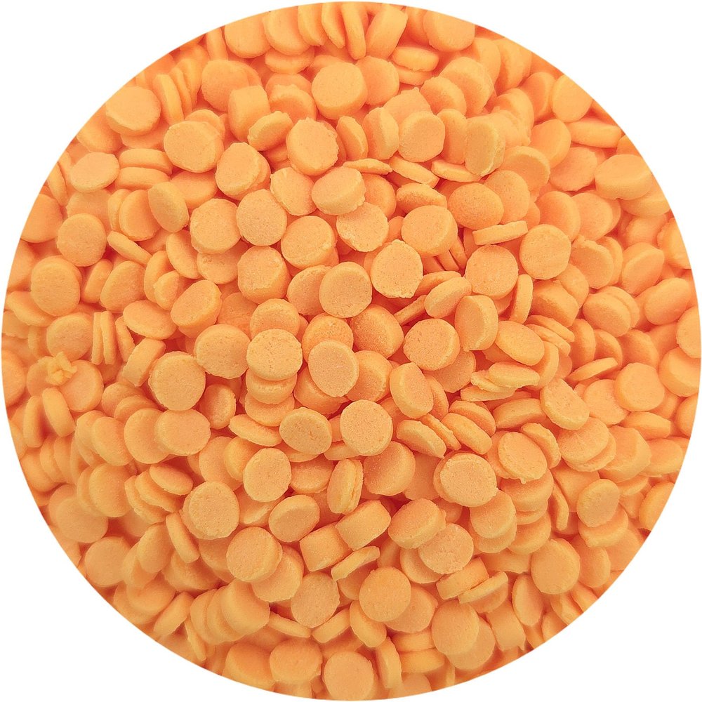 NCS Mini Orange Round Confetti Edible Sprinkles Cupcake, Cake & Cookie Decorations, 7 oz