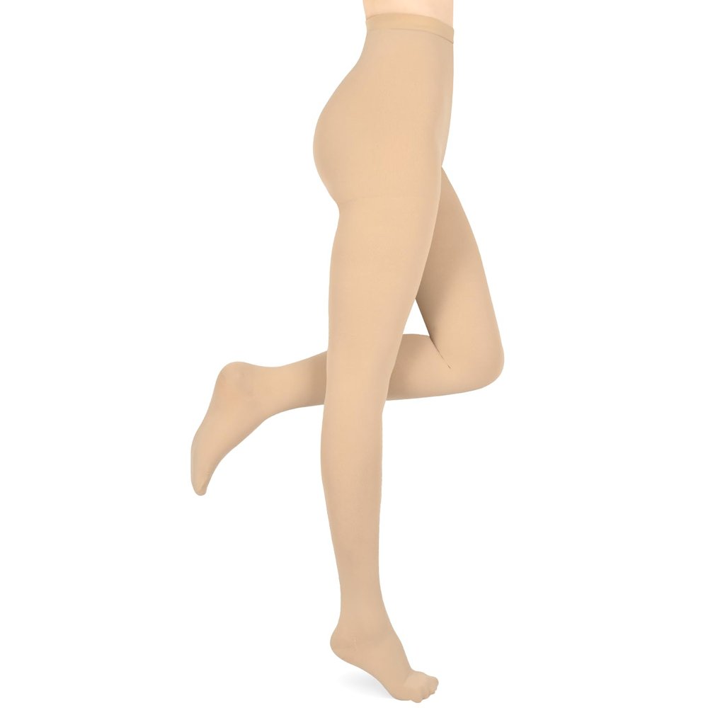 Wegitcs Medical Compression Stockings for Women 20-30mmhg, Reinforced Support Comfortable Compression Hose Pantyhose, Compression Tights Socks Women(S, Beige*1)