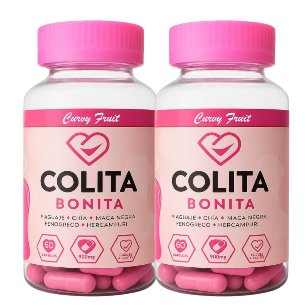 Curvy Fruit Colita Bonita | Aguaje + Black Maca + Fenugreek | Herbal Supplement for Women | Natural Balance & Wellness Support 2 Month Supply